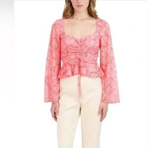 BCBGeneration Split Neck Blouse Small